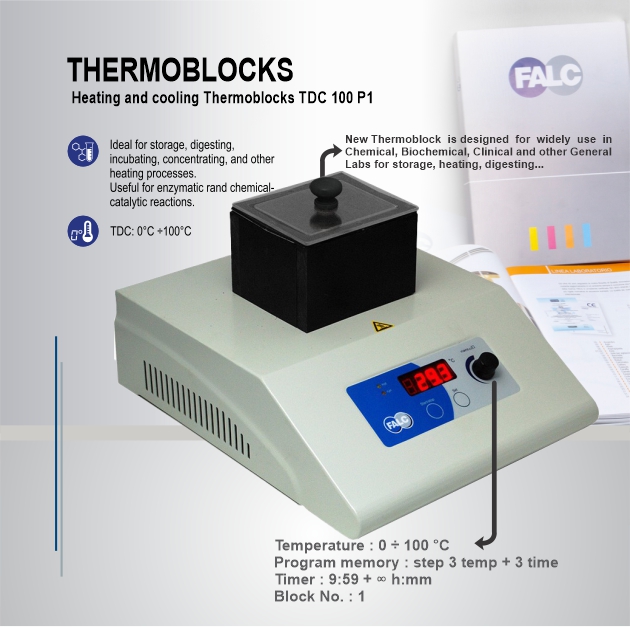 ترموبلاک ( گرمکن لوله های آزمایشگاهی ) سری : TDC 100 P1
